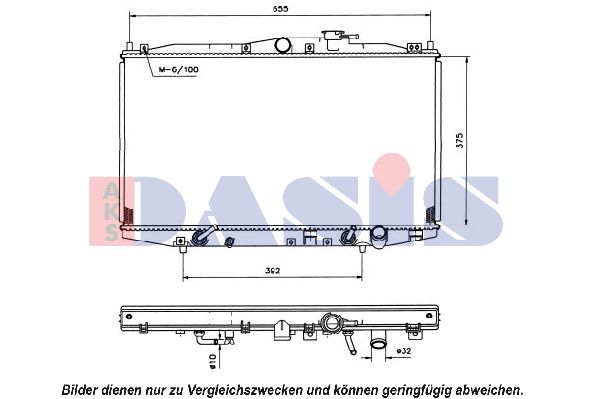 AKS DASIS radiatorius, variklio aušinimas 101280N